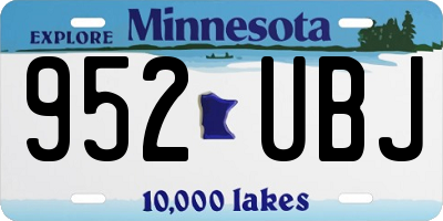 MN license plate 952UBJ