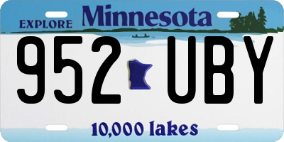 MN license plate 952UBY