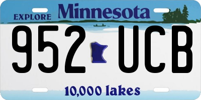 MN license plate 952UCB