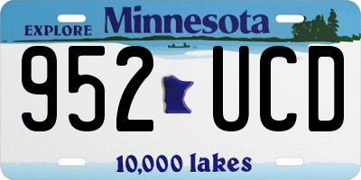 MN license plate 952UCD