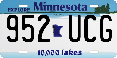 MN license plate 952UCG