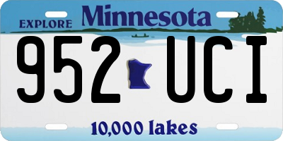 MN license plate 952UCI
