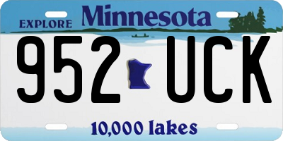 MN license plate 952UCK