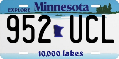 MN license plate 952UCL