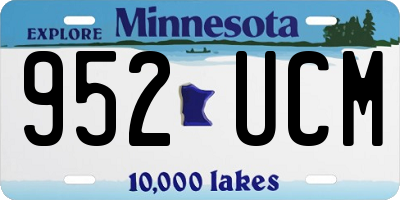 MN license plate 952UCM