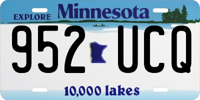 MN license plate 952UCQ