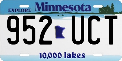 MN license plate 952UCT