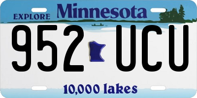 MN license plate 952UCU