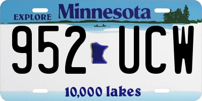 MN license plate 952UCW