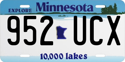 MN license plate 952UCX