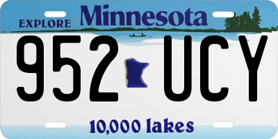 MN license plate 952UCY