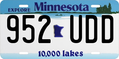 MN license plate 952UDD