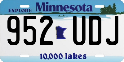 MN license plate 952UDJ