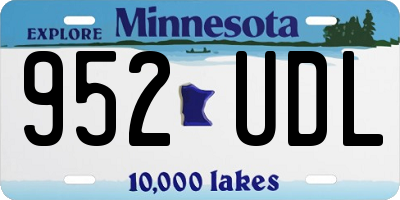 MN license plate 952UDL
