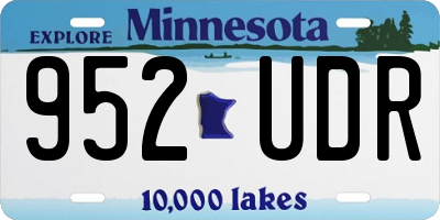MN license plate 952UDR