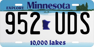 MN license plate 952UDS