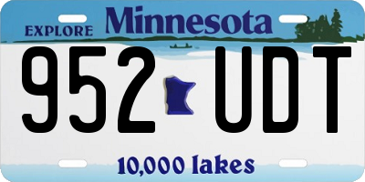 MN license plate 952UDT