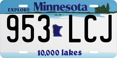 MN license plate 953LCJ