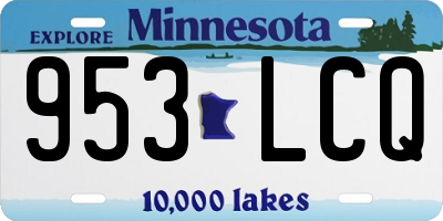 MN license plate 953LCQ