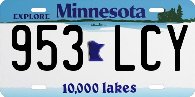MN license plate 953LCY