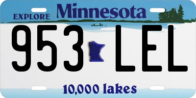 MN license plate 953LEL