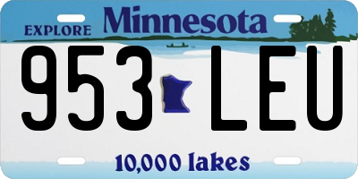 MN license plate 953LEU