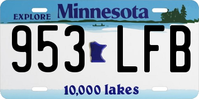 MN license plate 953LFB