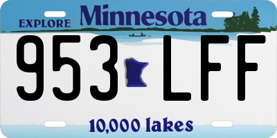 MN license plate 953LFF