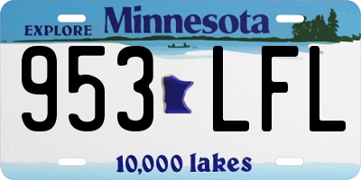 MN license plate 953LFL