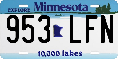 MN license plate 953LFN