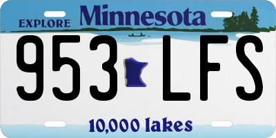 MN license plate 953LFS