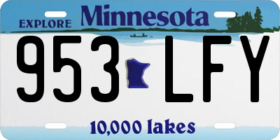 MN license plate 953LFY