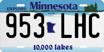 MN license plate 953LHC