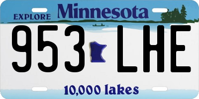 MN license plate 953LHE