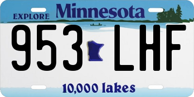 MN license plate 953LHF