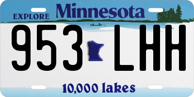 MN license plate 953LHH