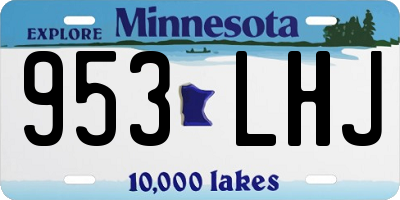 MN license plate 953LHJ