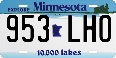 MN license plate 953LHO