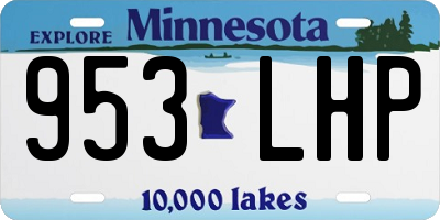 MN license plate 953LHP