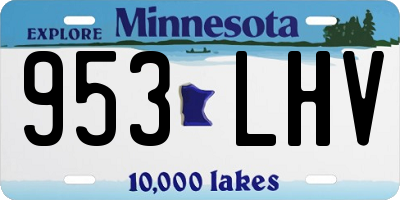 MN license plate 953LHV