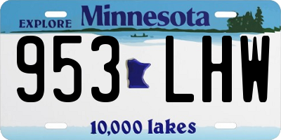 MN license plate 953LHW
