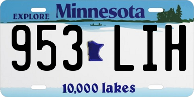 MN license plate 953LIH