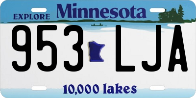 MN license plate 953LJA