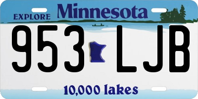 MN license plate 953LJB