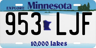 MN license plate 953LJF