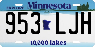 MN license plate 953LJH