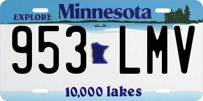 MN license plate 953LMV