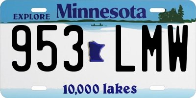 MN license plate 953LMW