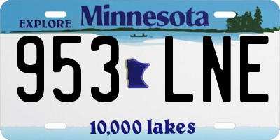 MN license plate 953LNE