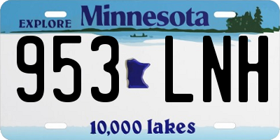 MN license plate 953LNH